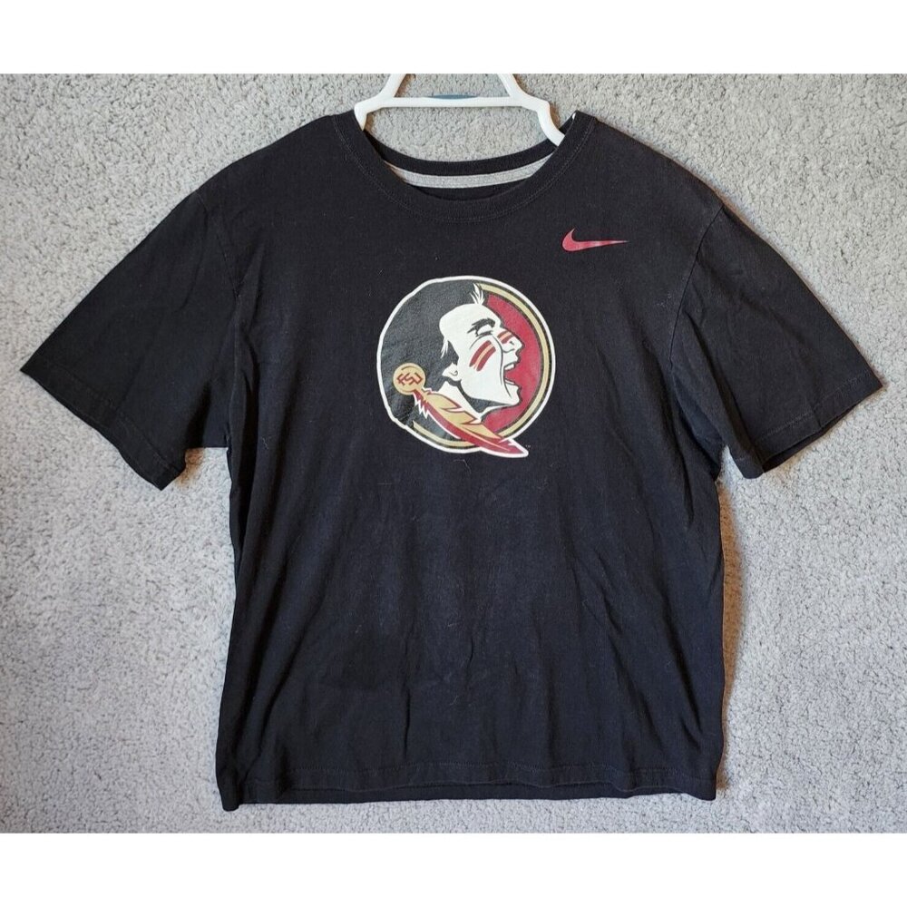NIKE Florida State Seminoles Black Basic Swoosh Graphic T Shirt Size‎ Large